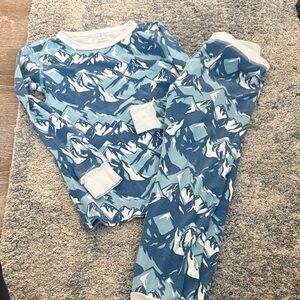 Crewcuts Kids Blue and White Mountain Pajama Set